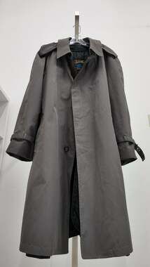 Vintage Clipper Mist by Londontown All-Weather Trench Coat - Charcoal Grey